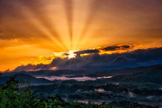 Print of Sunrise over The Dragon